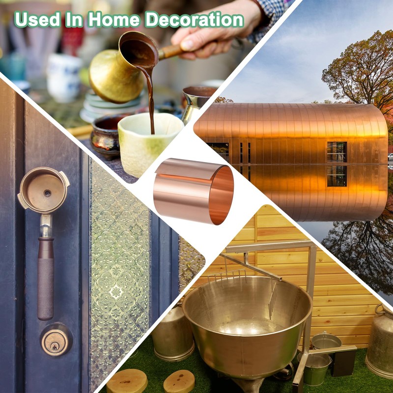 M METERXITY Copper Sheet Roll, 39"x 3.1"x 0.004"(LxWxT) Copper Foil