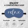 QLMX Blue Relax Silk Eye Mask for Sleeping,Sleeping Eye Mask
