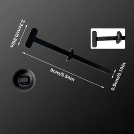 Nylon Universal Cable Tie Buckle, Heavy Duty Self-Locking Zip Ties with Button Lock, UV-Resistant Fasteners for Car Fender Trunk Repair, Wire Bundling (100)