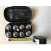 8 Ball 35mm Metal Mini Bocce/Petanque Set with Green Bag