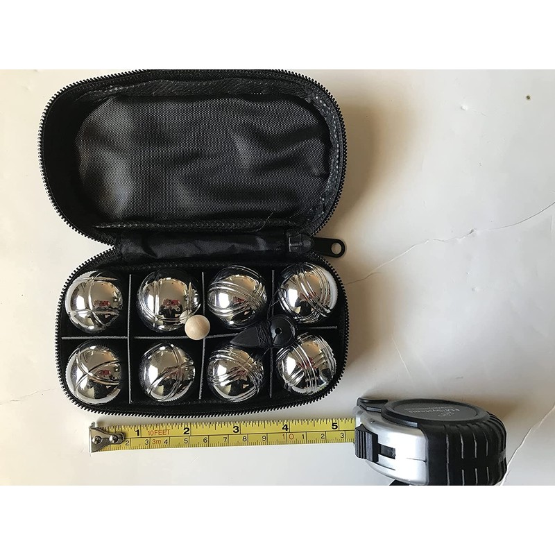 8 Ball 35mm Metal Mini Bocce/Petanque Set with Green Bag