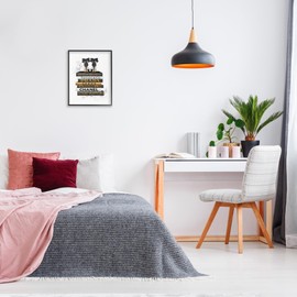 Stupell Industries Heels White Gold Bookstack Glam Fashion Design, Designed by Amanda Greenwood Wall Art, 16x20, Black Framed