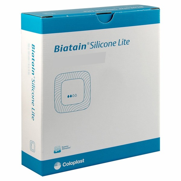 Biatain Silicone Lite Foam Dressing 5" x 5", Pad Size 2.87" x 2.87" - 10 Each / Box