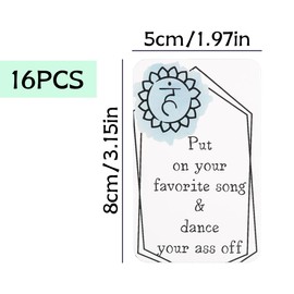 GroveEss 16PCS Positive Affirmation Card Set,Funny Encouragement Affirmations Cards with Storage Bag,Self-Improvement Blessed Sweary Affirmation Card Gifts for Women Men Adults Kids Teens