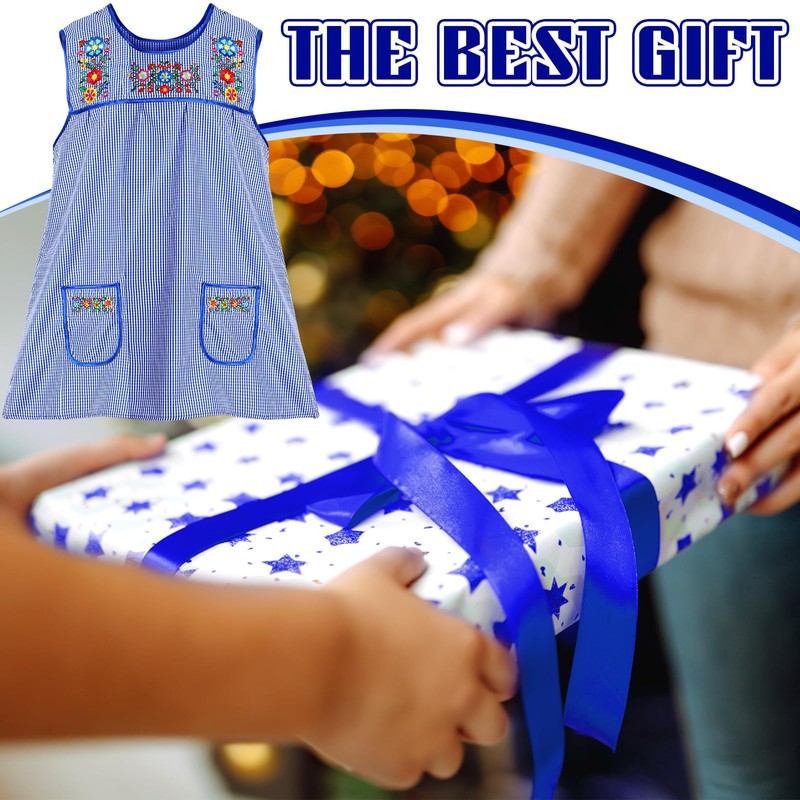 Coume Traditional Mexican Apron for Women with Pockets Kitchen Apron
