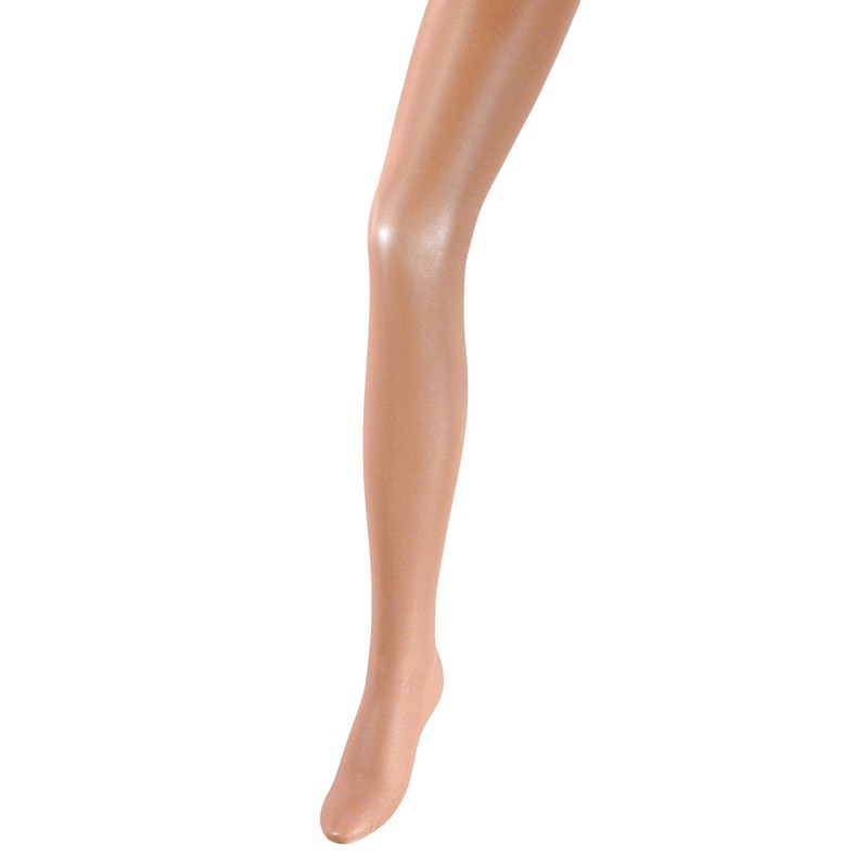 Danskin Shimmery Girls' Tights with Foot - Brown - Medium