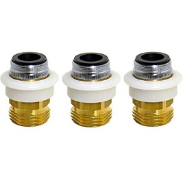 Danco 10521, GHTM Dishwasher Snap Coupling Adapter, 15/16 in.-27M or 55/64 in.-27F x 3/4 in. Chrome-plated brass, Pack of 3