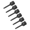 sourcing map 6 Pcs 3/8" Drive x H5(5mm) Impact Hex