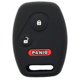 Silicone Protector Key Fob Cover Case fit for Honda Pilot CR-V Accord Crosstour Civic LX EX CR-Z Insight Odyssey Ridgeline Keyless Entry Key Fob (Black)