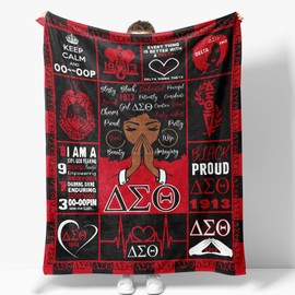 Sorority Blanket Gifts for Women Girls Sisters Birthday Christmas Valentine Positive Presents Theme Decor Home Bedroom Living Room Sofa Couch Soft Cozy Fleece Kids Adults Throw 60"x50"