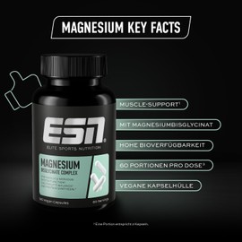 ESN Magnesium Caps, 120 Capsules, 300 mg Magnesium per Daily Serving to Protect Against Muscle Cramps, High Bioavailability, Tested Quality, Made in Germany