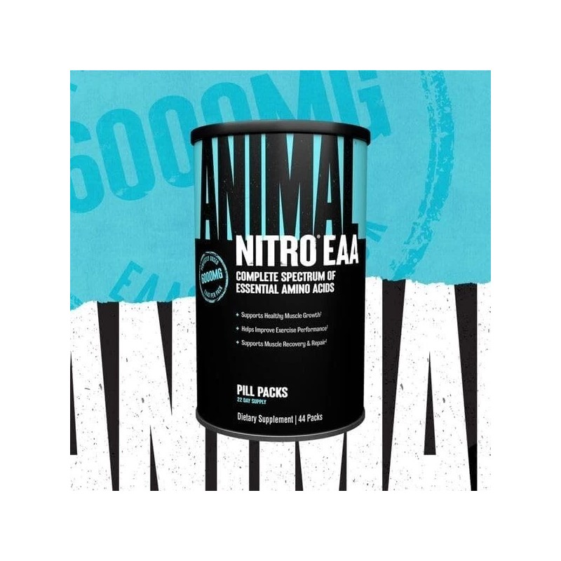 Universal Nutrition Animal Nitro 44 paquetes anabólicos EAA pila constructor