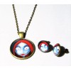 NIGHTMARE BEFORE CHRISTMAS GLASS DOME "SALLY" 2 PIECE PENDANT AND