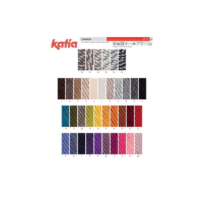 Katia Canada 002 Black 100 g Wool