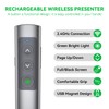 Metallic Presentation Clicker Presenter Remote - Rechargeable Wireless Presenter with