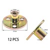 12 PCS Zinc Plated Round Tee Nuts,3-Hole T-Nuts for Furnitures