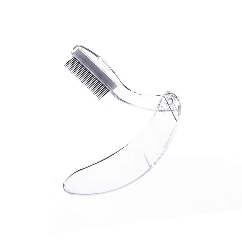 Folding Eyelash Comb Eyebrow Comb Foldable Handle Comb