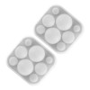 Moldes Epoxídicos De Cristal Diy, 2 Unidades, Minimoldes Par Blanco