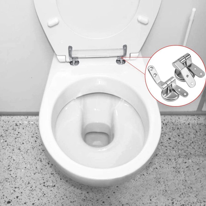 1 Set Zinc Alloy Toilet Seat Lid Hinge Adjustable Replacement