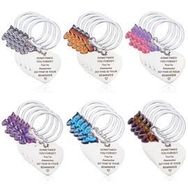 HJZHII 24 Pcs Inspirational Keychains for Women, Encouragement Keychain Motivational Thank You Gifts Presents for Friends Besties Students Teachers, Sometimes You Forget You're Awesome(6 Colors)