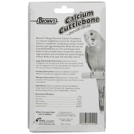 F.M.Brown'S 51514 Brown'S Mango Flavored Calcium Cuttlebone With Clip, 1.25-Ounce