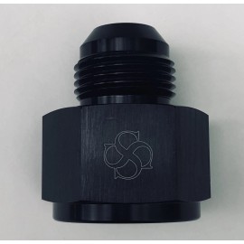 Fasster C38 -4AN Male To -6AN Female BLACK Coupler / Union W/ Internal Oring 4 To 6