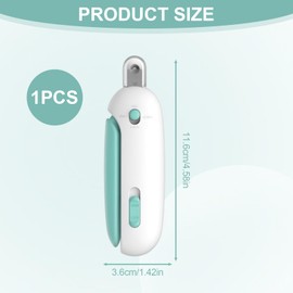 Cat Nail Scissors, Cat Nail Clippers, Stainless Steel Cat Nail Clippers, Cat Nail Clippers, Cat Claw Cutter with Nail File and Splash Resistant, Cat Nail Cutter for Dogs, Cats, Small Animals (Blue)