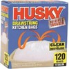Poly-America (120-Count ) Husky 13 Gallon Nothing's Tougher Drawstring Clear