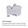 sourcing map DIN Rail Mount Fuse Holder Terminal Blocks Screw