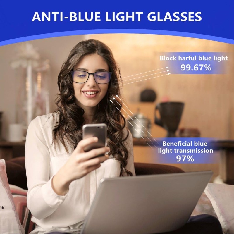 BLUEMOKY Blue Light Reading Glasses for Men，Sport Square Frame Readers,