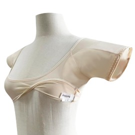 satithry 2PCS Ultra-thin underarm anti-sweat lady's underwear with Large size cotton pads for women (US, Alpha, Medium, Regular, Regular, beige)