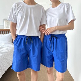Matching Couple & Family Beach Shorts (5-Part Length) SD-240618 Dark Khaki/Kids 12Y
