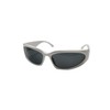 VIGUEUR Y2K Wrap Around Sunglasses, Silver Polarized Sunglasses for Men,