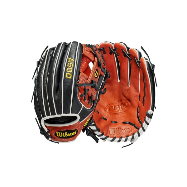 Wilson 2021 A500 11.5" Infield Baseball Glove - Left Hand Throw, Copper/Black