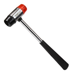 YIYITOOLS Double-Faced Soft Mallet, Hammer, Jewelry, Wood, Flooring Installation, Non Sparking Blow and Plastic Handle – 35-mm, Red and Black - YY-4-002