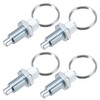 PATIKIL 4 Pcs Spring Plunger with Pull Ring, M10x1.5 Carbon
