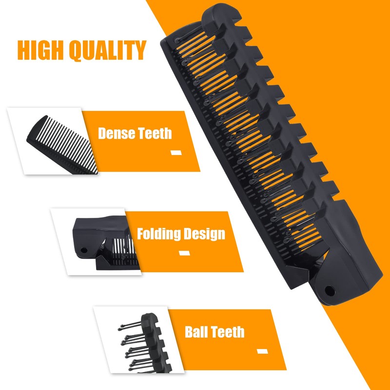 Qjaiune 6PCS Travel Foldable Brush Comb Portable Folding Comb, Anti-Static