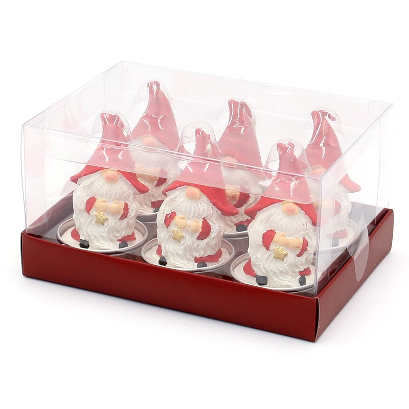 Dekohelden24 Set of 6 gnomes, dimensions of each tea light