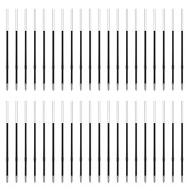 Pack of 40 ballpoint pen refills, 0.7 mm retractable pen refills, ballpoint pen refills, plastic ballpoint pen refills, compatible with most retractable pens (length 107 mm)