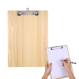 A4 Wooden Clipboard A4 Clipboards with Clip for Daily Notes, for Organising Receipt Lists and Daily Error Lists (Natural Wood Colour)