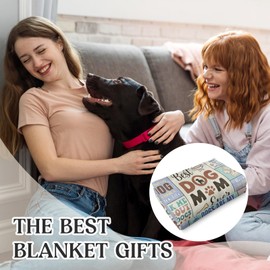 Einanmut Dog Mum Gifts, Dog Gifts for Women, Best Dog Mum Gifts, Dog Lovers Gifts for Women, Gifts for Dog Lovers, Dog Themed Gifts Fleece Blanket 50”X 60”