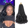 10 Inch French Curl Crochet Braids 9 Packs Natural Black