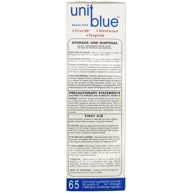 Unit Blue Barber Germicidal Disinfectant Concentrate for Barbers, Anti-Rust Formula,