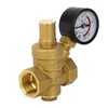 DN20 Water Pressure Decompression Valve with Gauge Meter Brass Material