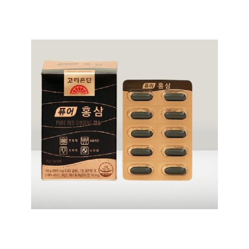 Goryeo Eundan Pure Red Ginseng 60 Capsules (3 Boxes) Red