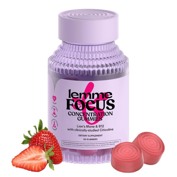 Lemme Focus Concentration & Brain Health Gummies with Cognizin Citicoline,