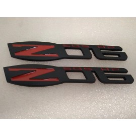 505HP Matte Black C6 Z06 505 HP Emblem Fender Badge -2Pc