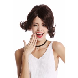 WIG ME UP - GF-W2310-4-33 Women's Wig Short Bob Longbob Curved Tips Retro 60s Brown Chestnut