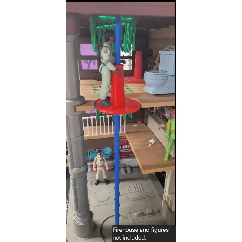 Kenner REPLACEMENT Fire Pole & Base - Spins - 3D