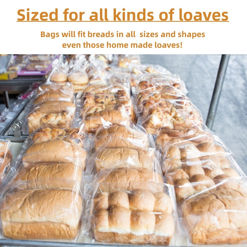 Large Bread Bags with Ties, 8 x 4 x 18",